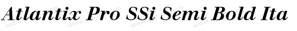 Atlantix Pro SSi Semi Bold Italic字体转换